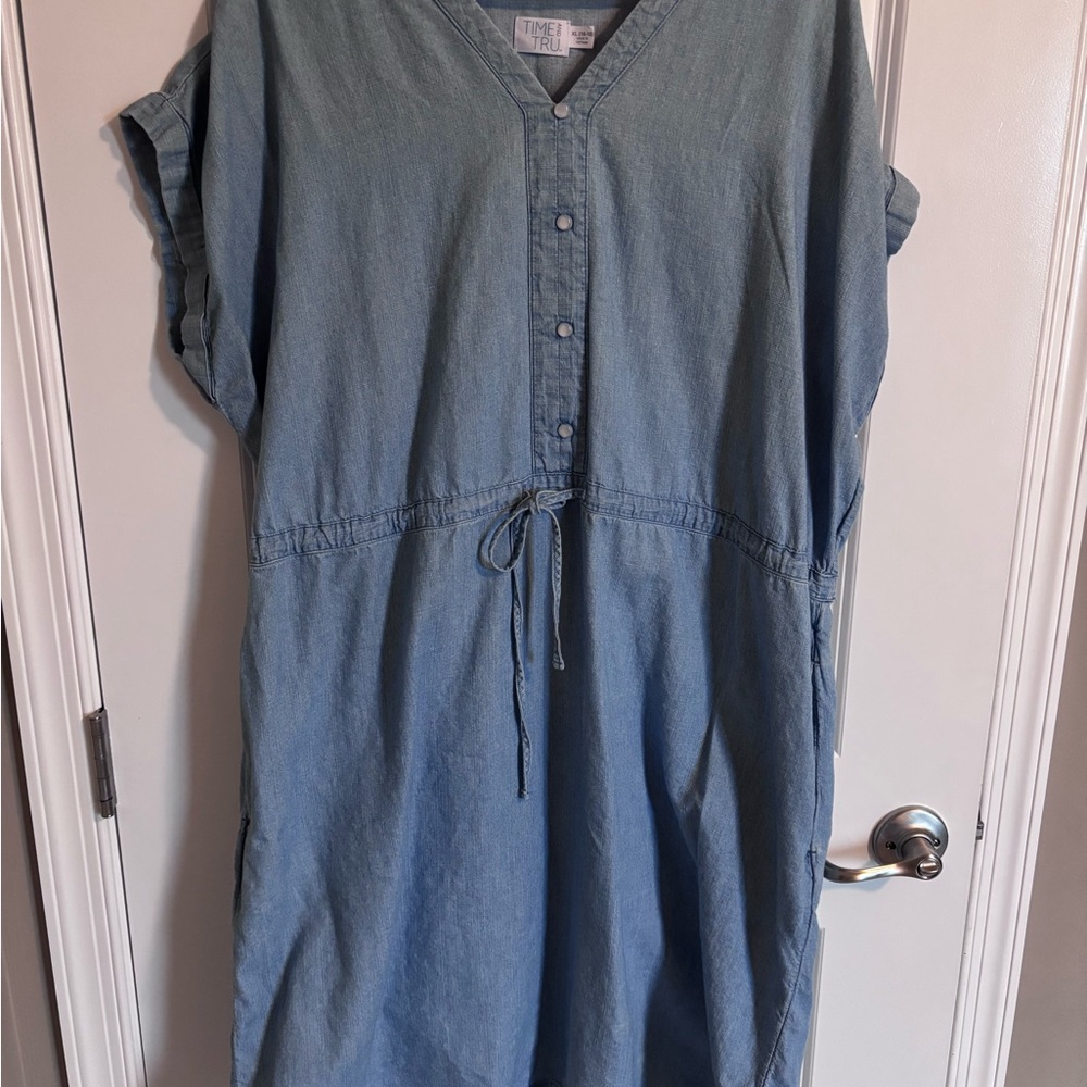 Time and Tru Denim Blue Midi Dress